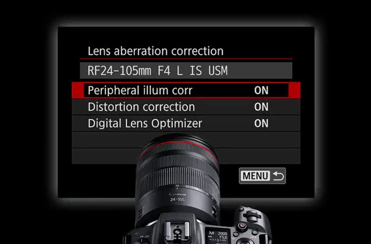 Enabling in-camera vignetting correction